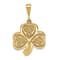 14K Yellow Gold Trinity Clover Pendant
