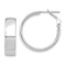 Rhodium Over 14k White Gold High Polished 15/16" Hoop Earrings