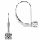 White Cubic Zirconia 14k White Gold Earrings With Velvet Gift Box 0.50ctw
