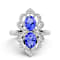 14K White Gold Tanzanite and Diamond Ring 1.74 ctw