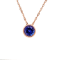 Round Tanzanite and Cubic Zirconia 18K Rose Gold Over Sterling Silver
Pendant with chain, 2.15ctw.