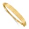 14K Yellow Gold Satin Finish Graduated Hinged Bangle