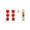Red Cubic Zirconia 18k Yellow Gold Over Silver January Birthstone
Earrings 7.99ctw