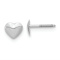 Rhodium Over 14k White Gold Children's 5mm Heart Stud Earrings