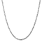 14K White Gold 3mm Flat Figaro Chain Necklace