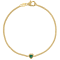 14K Yellow Gold Over Sterling Silver Lab Created Emerald Curb Chain
Bracelet .15ctw