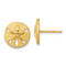 Rhodium Over Sterling Silver Yellow Sand Dollar Post Earrings
