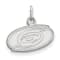 Rhodium Over Sterling Silver NHL LogoArt Carolina Hurricanes Extra Small Pendant
