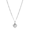 White Base Metal Mini Heart Necklace 15"