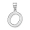 Rhodium Over 14k White Gold Polished Bubble Letter O Initial Pendant
