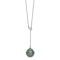Rhodium Over Sterling Silver 9-10mm Baroque Tahitian Saltwater Cultured
Pearl Necklace