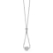 Sterling Silver Rhodium-plated Heart and Infinity with 1-inch Extension Necklace