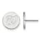 Rhodium Over Sterling Silver MLB LogoArt Washington Nationals Post Earrings