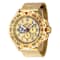Invicta Racing 48mm Gold Tone Stainless Steel Quartz Watch