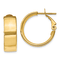 14k Yellow Gold Polished 3/4" Hoop Earrings