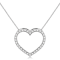 White Cubic Zirconia 14k Yellow Gold Heart Pendant With Chain 0.35ctw