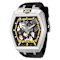 Invicta Akula 48mm Mechanical Black Silicone Band Watch, White Bezel
