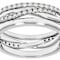 Moissanite Stackable Set Of 3 Rings In Sterling Silver