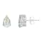 8x5mm Pear Shape Moonstone Rhodium Over Sterling Silver Stud Earrings