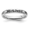 Sterling Silver Stackable Expressions Polished Enameled Mother Ring