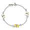 Sterling Silver Enamel Bees Children's Bracelet