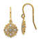 14k Yellow Gold and Rhodium Over 14k Yellow Gold Diamond-Cut Polished
Fancy Dangle Earrings