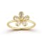 Rachel Zoe CZ Flower Ring in 14K Gold Over Sterling Silver