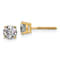 14K Yellow Gold 1ct. 5.0mm Round G H I True Light Moissanite Screwback Earrings