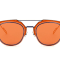 Christian Dior Homme Composite 1.F Men's Blue Frame/ Orange Lens Sunglasses