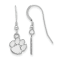 Rhodium Over Sterling Silver LogoArt Clemson University Extra Small
Dangle Earrings
