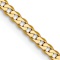 14k Yellow Gold 2.2mm Beveled Curb Chain 30"