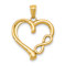 14k Yellow Gold Polished Infinity Symbol Heart Pendant