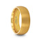 MILLER Gold Plated Tungsten Domed Ring with Brushed Finish 8mm