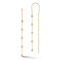 Bellissima Gold 14K Yellow Gold Diamond Cut Ball Station Threader Earrings