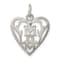 Sterling Silver Mom in Heart Pendant