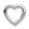 Rhodium Over 14k White Gold Diamond Heart Chain Slide Pendant
