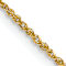 14k Yellow Gold 1.1mm Solid Rope 16 Inch Chain