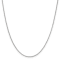 14K White Gold 1.55mm Rolo Pendant Chain Necklace