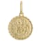 Aquarius Zodiac Medallion Pendant In Solid 14K Yellow Gold