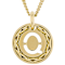 Cardano Initial Q Pendant Necklace In 18K Gold Over Bronze