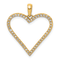 14k Yellow Gold Diamond Heart Pendant