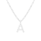Letter A Initial Cultured Freshwater Pearl Rhodium Over Sterling Silver
Pendant With  18" Chain