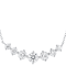 Graduated Moissanite Necklace In Platinum-Enhanced Sterling Silver