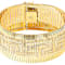 Greek Key Omega Link Bracelet In Gold Over Bronze