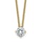 14K Yellow Gold 1/2 ct. 5.0mm Round G H I True Light Moissanite Pendant
with Chain