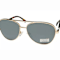 OSCAR by Oscar de la Renta Gold Tone Aviator Frame / Green Lenses Sunglasses