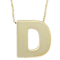Block Letter D Initial Necklace In 10K Yellow Gold