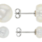 Graduated Freshwater Pearl Stud Earring Set In Sterling Silver