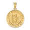 14k Yellow Gold Polished and Satin Saint Christopher Medal Charm
