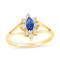 0.40ctw Sapphire and Diamond Ring in 14k Yellow Gold